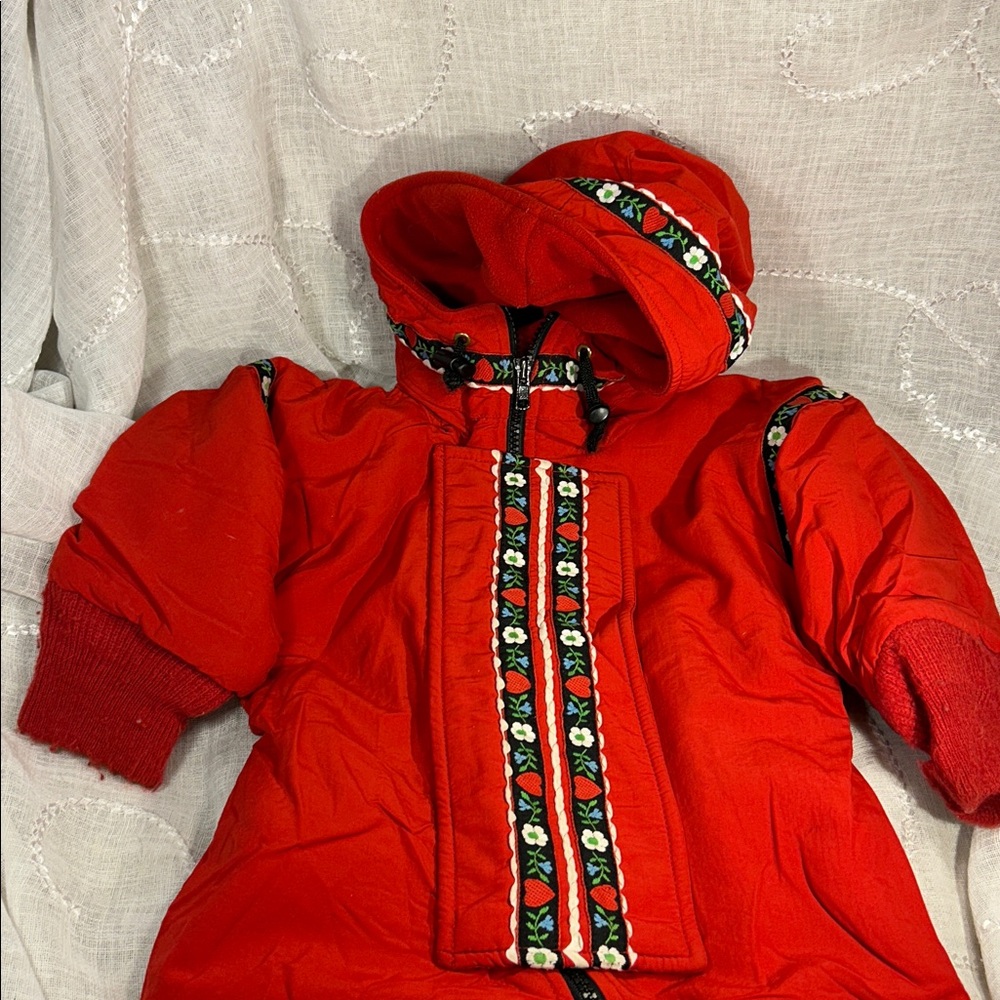 Wintergreen handmade fully lined with hood winter suit Size 18mo K00056 - Picture 12 of 16
